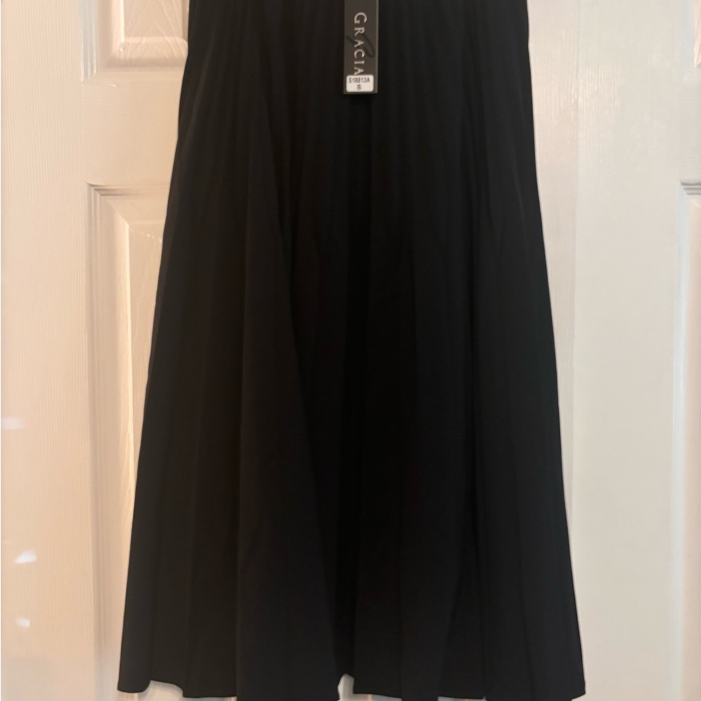 COPY - Gracia Black A-Line Skirt Elegant Full Design